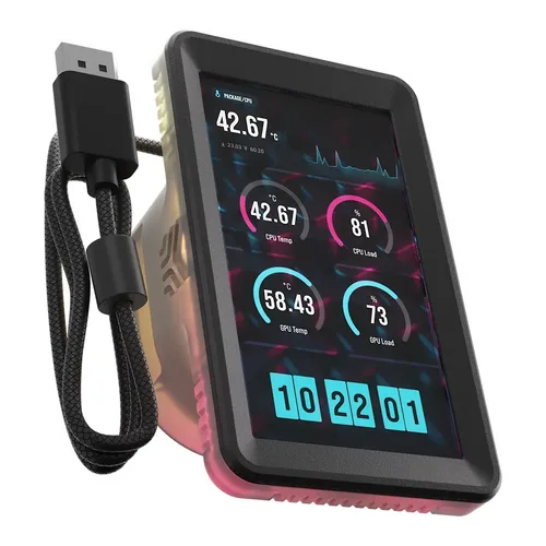 Corsair iCUE LINK Modulo Schermo LCD IPS 5" per AIO TITAN e TITAN II con Ventola VRM 70mm - Nero