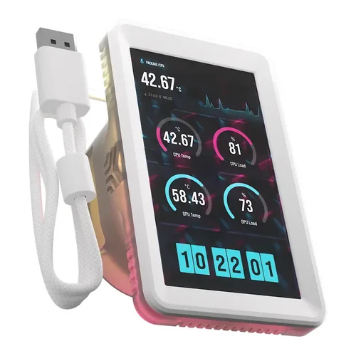 Corsair iCUE LINK Modulo Schermo LCD IPS 5" per AIO TITAN con Ventola 70mm - Bianco