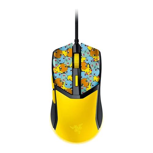 Razer Cobra Pokémon Edition - Mouse Gaming con Filo 58g, 6 Tasti, 8.500 DPI - Giallo/Multicolore