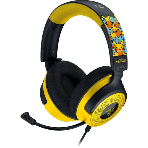 Razer Kraken V4 X - Cuffie Gaming USB con Surround 7.1, Driver TriForce 40mm e RGB - Pokémon Kanto Starters Edition