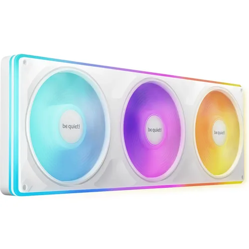 be quiet! Light Wings Pro IO ARGB Fan Single Frame - 360mm (3x 120mm) - Bianco
