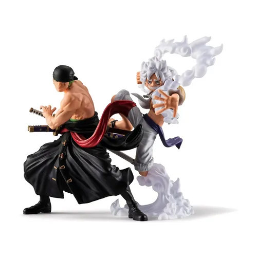 MegaHouse One Piece WALLSTAR Luffy & Zoro Gift Set - Set 2 Figure con Sticker Edizione Limitata - 12 cm