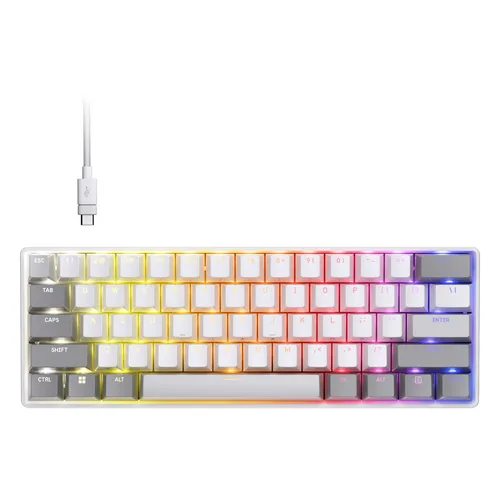 Corsair CLIPPER PRO MINI 60 Tastiera Gaming Hall Effect 60% - Layout ITA - Bianca