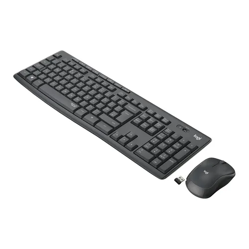 Logitech MK295 Silent - Kit Tastiera e Mouse Wireless 2,4 GHz SilentTouch, Tastierino Numerico - Layout ITA - Grafite