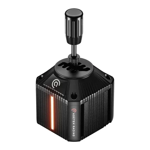 Asetek SimSports Dual Mode Shifter - Cambio a H a 7 marce e sequenziale SimRacing con sensori Hall, in acciaio e alluminio - Nero