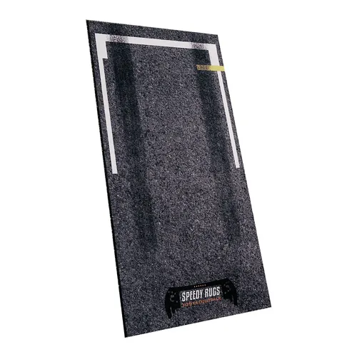 Speedy Rugs POLE B90 180 - Tappeto Protettivo per Rig Sim Racing 180 x 90 cm, Base in Gomma Antiscivolo - Grigio