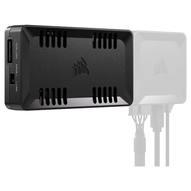 Corsair Commander Duo ICUE LINK Controller Per Ventole PWM ARGB E Illuminazione, Fino A 12 Ventole, 2 Sensori Temperatura, Nero