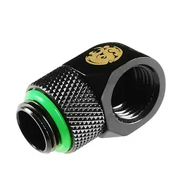 Bitspower Connettore a L passo 1/4" - matte black, ruotabile Bitspower Connettore a L passo 1/4" - matte black, ruotabile