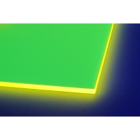 Pannello in Plexiglass Trasparente, Giallo Fluorescente - 400x400mm