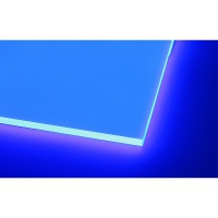 Pannello in Plexiglass Trasparente, blu fluorescente - 500x500mm