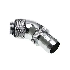 Bitspower Connettore 45° G1/4 / Tubo Ø13mm - Ruotabile, Argento Bitspower Connettore 45° G1/4 / Tubo Ø13mm - Ruotabile, Argento