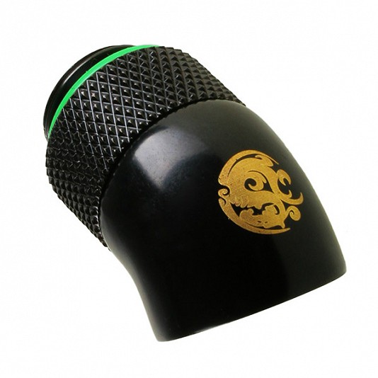 Bitspower Connettore 45 Gradi passo 1/4" Maschio-Femmina - matte black ruotabile Bitspower Connettore 45 Gradi passo 1/4" Maschio-Femmina - matte black ruotabile