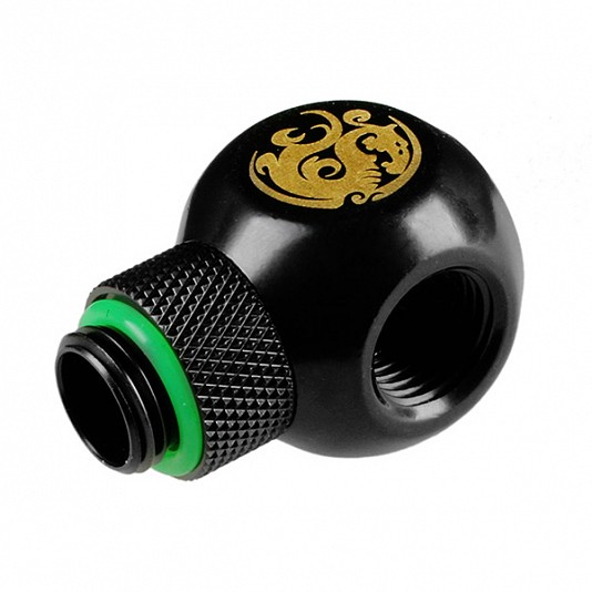 Bitspower Q-Adapter passo 1/4" a 3 x G1/4"- matte black, ruotabile Bitspower Q-Adapter passo 1/4" a 3 x G1/4"- matte black, ruotabile