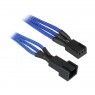 BitFenix Prolunga 3-Pin 90cm - sleeved blue/black