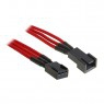 BitFenix Prolunga 3-Pin 30cm - Sleeved Rosso/Nero