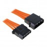 BitFenix Prolunga 4-Pin Molex 45cm - sleeved orange/black