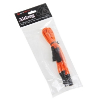 BitFenix Adattatore da 3-Pin a 3x 3-Pin 60cm - sleeved orange/black
