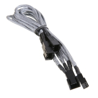 BitFenix Adattatore da 3-Pin a 3x 3-Pin 60cm - sleeved silver/black