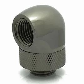 XSPC Adattatore 90° G1/4 - Ruotabile, Cromato Nero XSPC Adattatore 90° G1/4 - Ruotabile, Cromato Nero