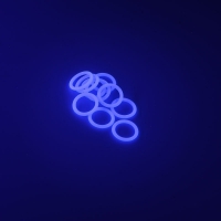 Bitspower O-Ring Set per G1/4 (10 pezzi) - UV Blu