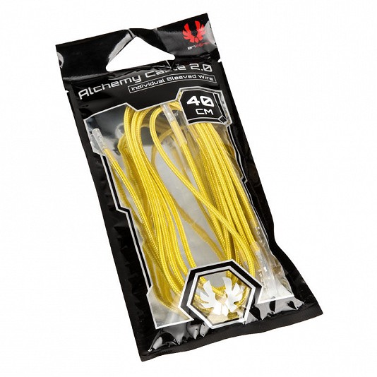BitFenix Alchemy 2.0 Sleeved PSU Cable, Kit 5 pezzi - 40cm Giallo BitFenix Alchemy 2.0 Sleeved PSU Cable, Kit 5 pezzi - 40cm Giallo