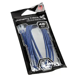 BitFenix Alchemy 2.0 Sleeved PSU Cable, Kit 5 pezzi - 40cm Blu BitFenix Alchemy 2.0 Sleeved PSU Cable, Kit 5 pezzi - 40cm Blu