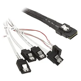Silverstone SST-CPS03 Cavo Esterno Schermato Mini-SAS / SATA, Nero - 50cm Silverstone SST-CPS03 Cavo Esterno Schermato Mini-SAS / SATA, Nero - 50cm