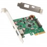 InLine Controller PCIe 2x USB 3.1 Type A+C