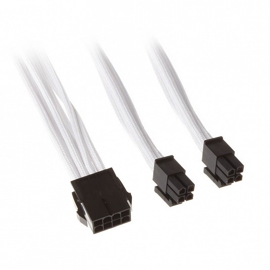 Silverstone Prolunga / Adattatore EPS-8pin - EPS/ATX-4+4pin, 300mm - Bianco Silverstone Prolunga / Adattatore EPS-8pin - EPS/ATX-4+4pin, 300mm - Bianco