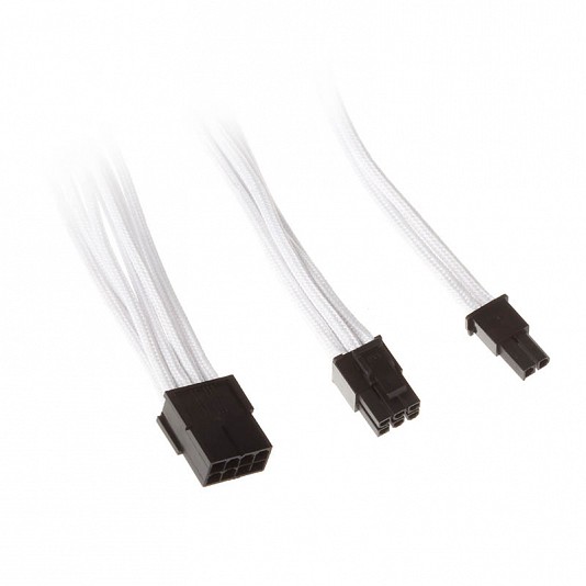 Silverstone Prolunga / Adattatore PCIe 8pin - PCIe 6+2pin, 250mm - Bianco Silverstone Prolunga / Adattatore PCIe 8pin - PCIe 6+2pin, 250mm - Bianco