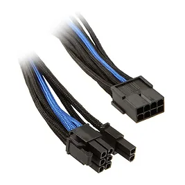 Silverstone Prolunga / Adattatore PCIe 8pin - PCIe 6+2pin, 250mm - Blu/Nero Silverstone Prolunga / Adattatore PCIe 8pin - PCIe 6+2pin, 250mm - Blu/Nero