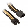 Silverstone Prolunga / Adattatore PCIe 8pin - PCIe 6+2pin, 250mm - Oro/Nero