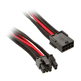 Silverstone Prolunga / Adattatore PCIe 8pin - PCIe 6+2pin, 250mm - Rosso/Nero Silverstone Prolunga / Adattatore PCIe 8pin - PCIe 6+2pin, 250mm - Rosso/Nero