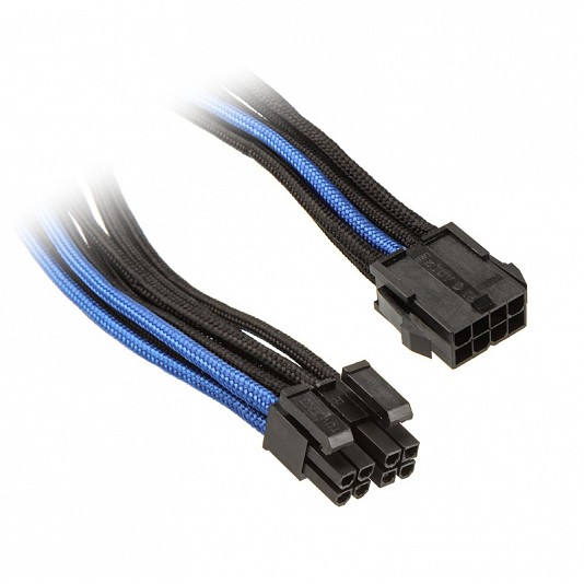 Silverstone Prolunga / Adattatore EPS-8pin - EPS/ATX-4+4pin, 300mm - Blu/Nero Silverstone Prolunga / Adattatore EPS-8pin - EPS/ATX-4+4pin, 300mm - Blu/Nero