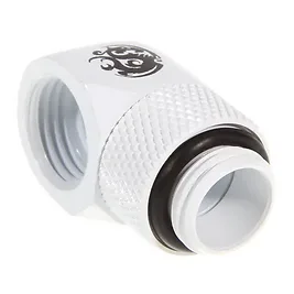Bitspower Raccordo 90° 2x G1/4 - Ruotabile, Bianco Bitspower Raccordo 90° 2x G1/4 - Ruotabile, Bianco