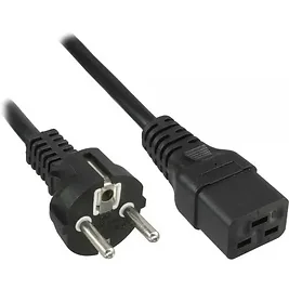 InLine Cavo alimentazione PSU IEC60320 C-19 / Schuko, Nero - 0,5 m InLine Cavo alimentazione PSU IEC60320 C-19 / Schuko, Nero - 0,5 m