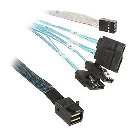 Silverstone SST-CPS05 Cavo Mini-SAS SFF-8643 / SATA, Nero - 50cm Silverstone SST-CPS05 Cavo Mini-SAS SFF-8643 / SATA, Nero - 50cm