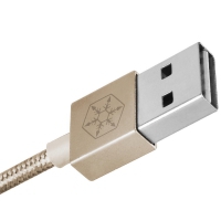 Silverstone SST-CPU03G Cavo USB / Lightning Certificato Apple MFi, Oro - 1m