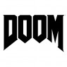 Adesivo Doom, 95x65 mm - Nero