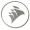 Adesivo Corsair Logo Rounded, 70x70 mm - Argento