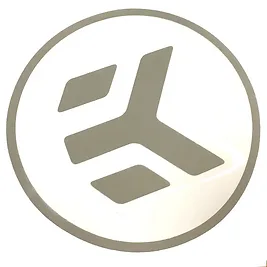 Adesivo EK Logo Rounded, 70x70 mm - Argento Adesivo EK Logo Rounded, 70x70 mm - Argento