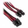 Corsair Professional Individually Sleeved EPS/12V, Type 4 (Gen.3), 2 Pack - Rosso/Nero