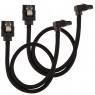 Corsair Premium Sleeved SATA Cable, 90° - SATA 6Gbps 30cm, Nero
