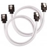 Corsair Premium Sleeved SATA Cable - SATA 6Gbps 60cm, Bianco