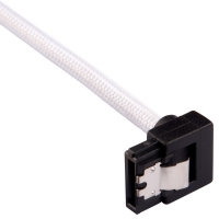 Corsair Premium Sleeved SATA Cable, 90 - SATA 6Gbps 60cm, Bianco