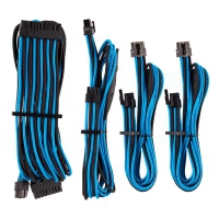 Corsair Premium Sleeved DC Cable Kit Starter, Type 4 (Generation 4) - Blu/Nero