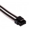 Corsair Premium Sleeved EPS12V CPU cable, Type 4 (Generation 4) - Bianco/Nero