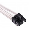 Corsair Premium Sleeved Split PCIe cable, Type 4 (Generation 4) - Bianco