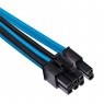 Corsair Premium Sleeved Split PCIe cable, Type 4 (Generation 4) - Blu/Nero