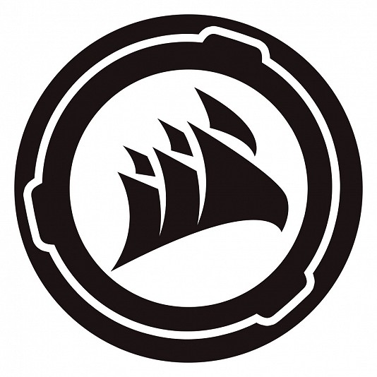 Adesivo Corsair "Iron Man" Logo, 80x80 mm - Nero Adesivo Corsair "Iron Man" Logo, 80x80 mm - Nero